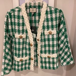 Tuckernuck Emerald Green Clodagh Tweed Jacket